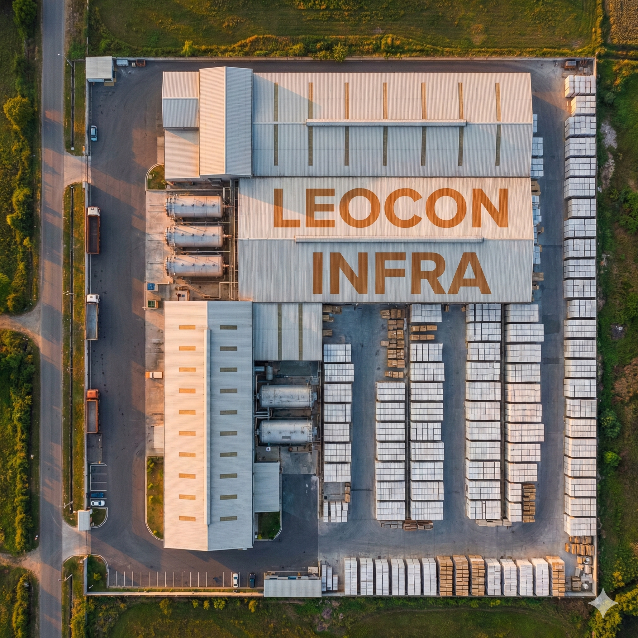 Aerial plant drone shot