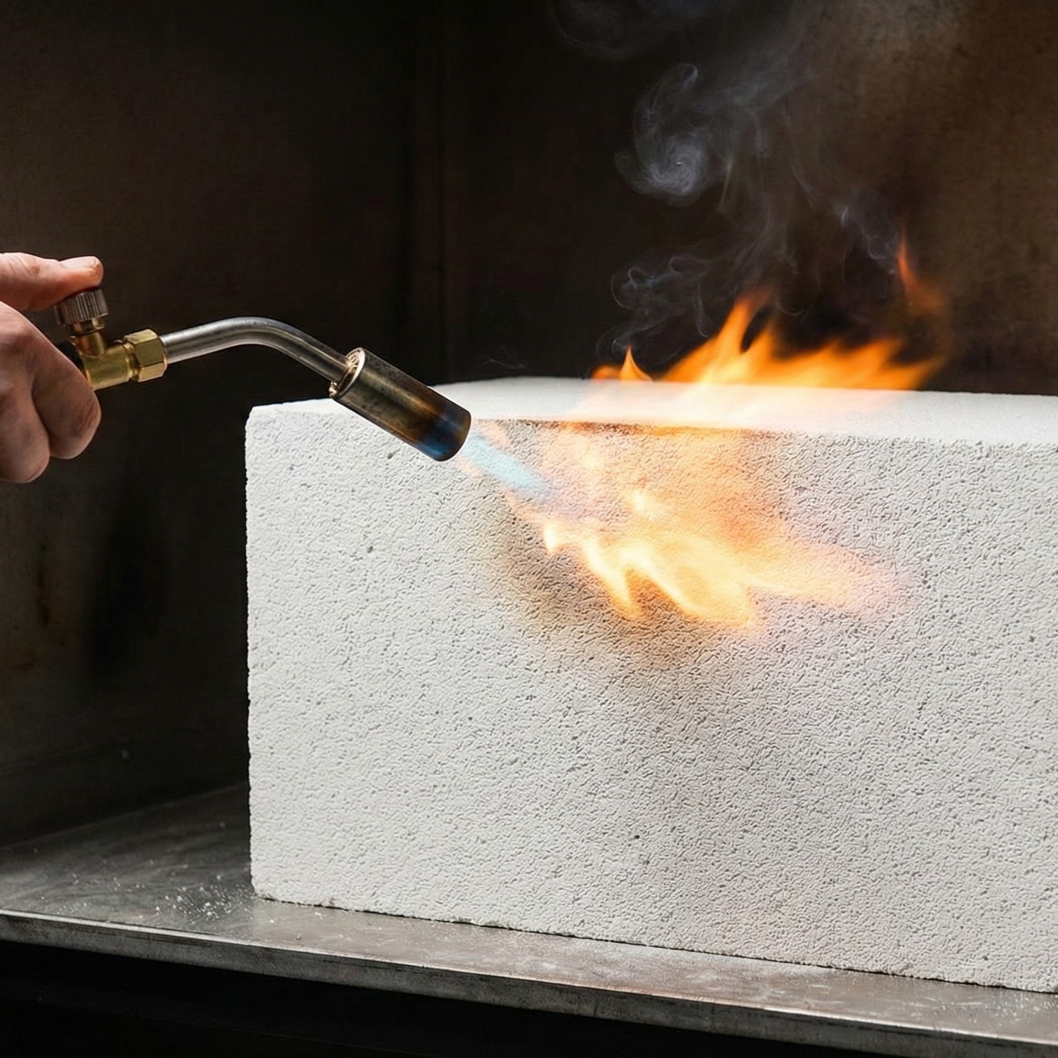 AAC block fire resistance test