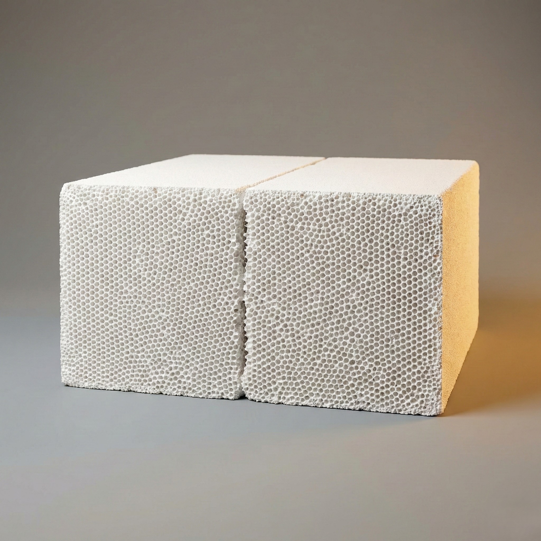 AAC block honeycomb cross-section