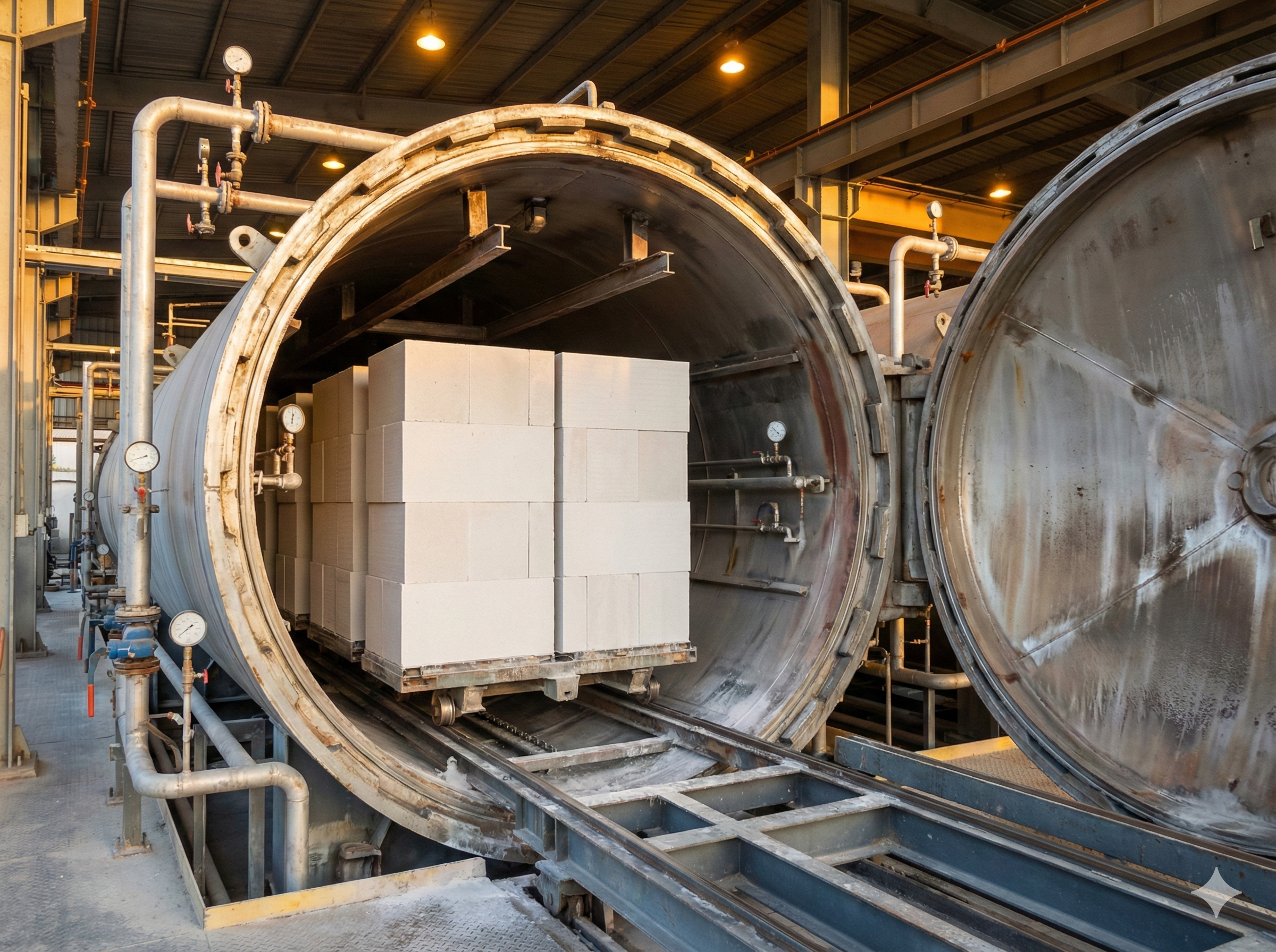 Industrial autoclave interior